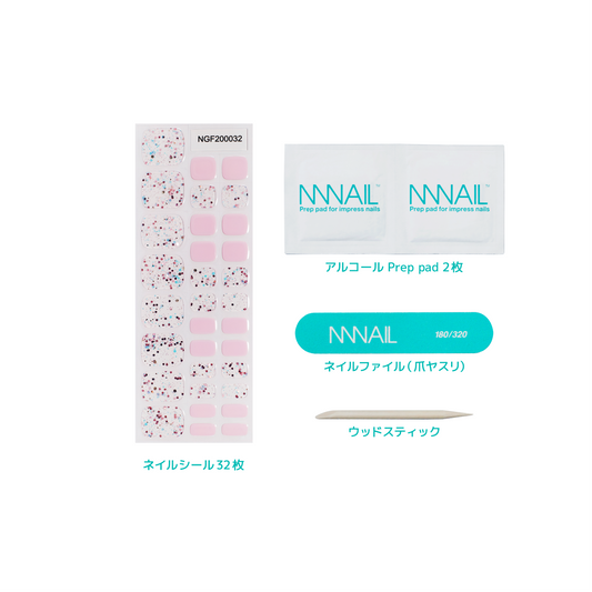 "ネイル　ジェルネイルシール　ジェルネイル　セルフネイル
フットネイル　ペディキュア　サマーネイル　夏　水に強い　立体感　デザインネイル
透明　ピンクラメ　きらめき　ミルキーピンク　華やか　遊び心"