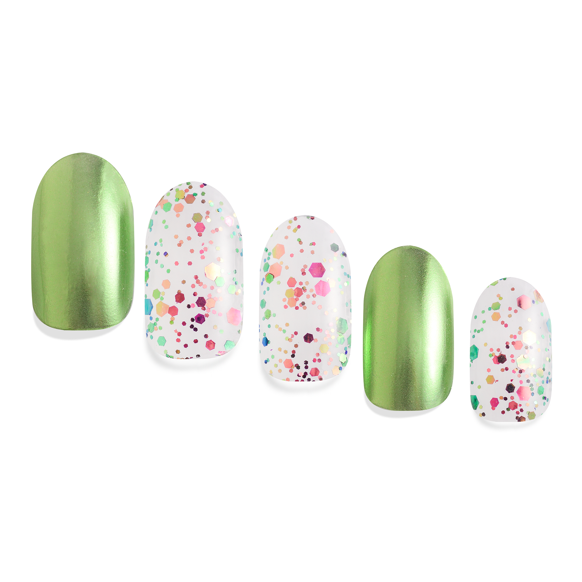 ネイル　ジェルネイルシール　ジェルネイル　セルフネイル
パーティーネイル　ミラーネイル　グリッター　ラメ
爽やか　緑　エネルギッシュ　カジュアル